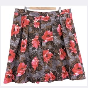 Boden Women's Sophia Pleated A-line Floral Skirt Size 18L